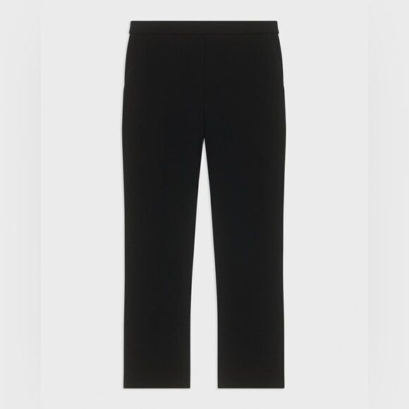 Theory NWT Treeca Pull-On Pant in Admiral Crepe in Black Size 00 - Picture 6 of 6